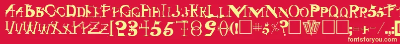 SingothicRegular Font – Yellow Fonts on Red Background