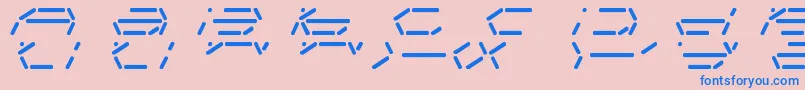 Weitere Informationen zur FifteenSegmentRushMonoLdr-Schriftart FifteenSegmentRushMonoLdr-Schriftart – Blaue Schriften auf rosa Hintergrund