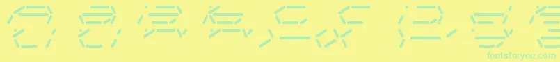 Lisätietoja FifteenSegmentRushMonoLdr-fontista FifteenSegmentRushMonoLdr-fontti – vihreät fontit keltaisella taustalla