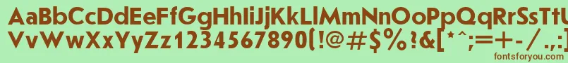 Joussbol Font – Brown Fonts on Green Background