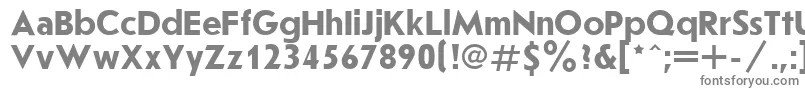 Joussbol-fontti – harmaat kirjasimet valkoisella taustalla