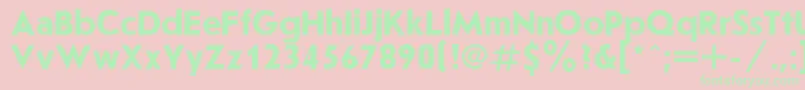 Joussbol Font – Green Fonts on Pink Background
