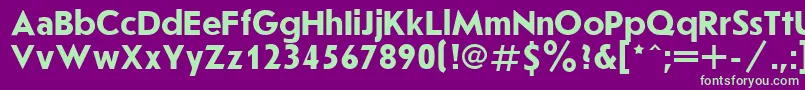 Joussbol Font – Green Fonts on Purple Background