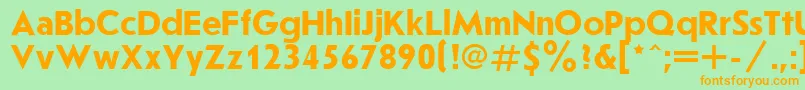 Joussbol Font – Orange Fonts on Green Background