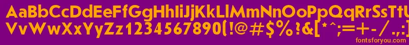 Joussbol Font – Orange Fonts on Purple Background