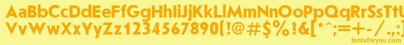 Joussbol Font – Orange Fonts on Yellow Background