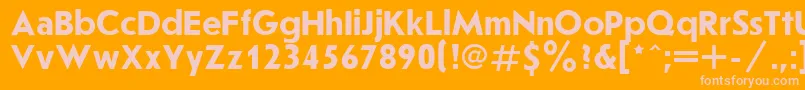Czcionka Joussbol – różowe czcionki na pomarańczowym tle