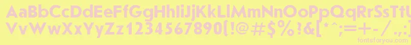 Joussbol Font – Pink Fonts on Yellow Background