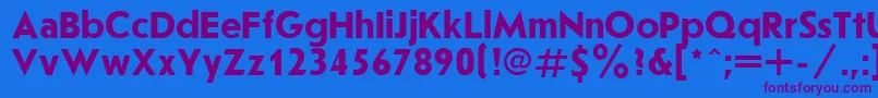 Joussbol Font – Purple Fonts on Blue Background