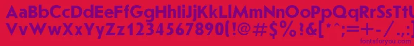 Шрифт Joussbol – фиолетовые шрифты на красном фоне