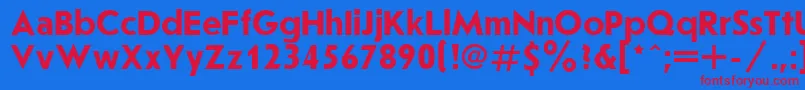 Joussbol Font – Red Fonts on Blue Background