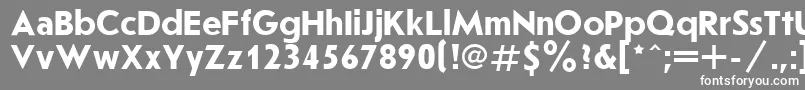 フォントJoussbol – 灰色の背景に白い文字