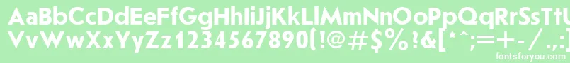 Joussbol Font – White Fonts on Green Background