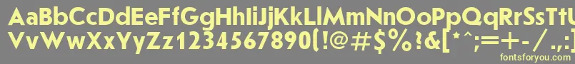 Joussbol Font – Yellow Fonts on Gray Background