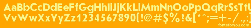 Joussbol Font – Yellow Fonts on Orange Background