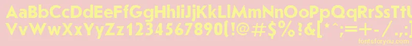 Joussbol Font – Yellow Fonts on Pink Background