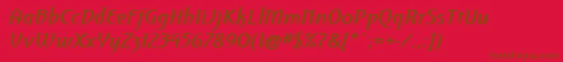 PfroyaleBolditalic Font – Brown Fonts on Red Background