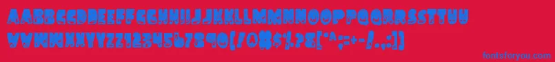 Шрифт Landc – синие шрифты на красном фоне