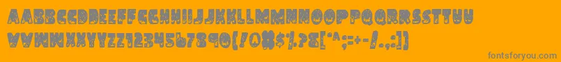 Landc Font – Gray Fonts on Orange Background