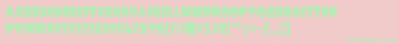 Landc Font – Green Fonts on Pink Background