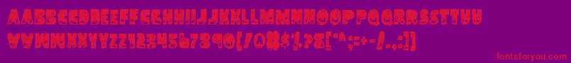 Landc Font – Red Fonts on Purple Background