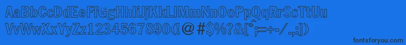 FranklinheadlinecondoutBoldDb Font – Black Fonts on Blue Background