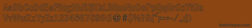 FranklinheadlinecondoutBoldDb Font – Black Fonts on Brown Background