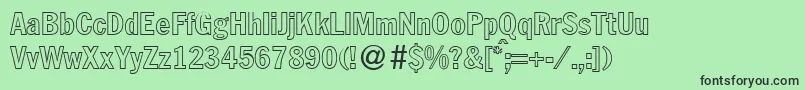 FranklinheadlinecondoutBoldDb Font – Black Fonts on Green Background