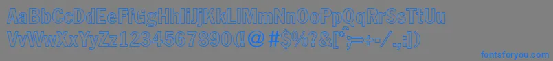 FranklinheadlinecondoutBoldDb Font – Blue Fonts on Gray Background