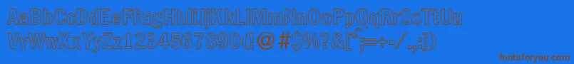 FranklinheadlinecondoutBoldDb Font – Brown Fonts on Blue Background