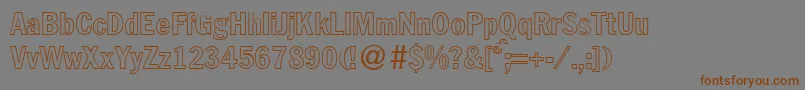 FranklinheadlinecondoutBoldDb Font – Brown Fonts on Gray Background