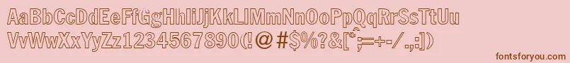 FranklinheadlinecondoutBoldDb Font – Brown Fonts on Pink Background