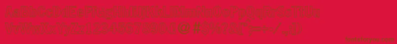 Fonte FranklinheadlinecondoutBoldDb – fontes marrons em um fundo vermelho