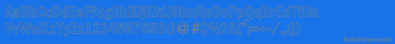 FranklinheadlinecondoutBoldDb Font – Gray Fonts on Blue Background