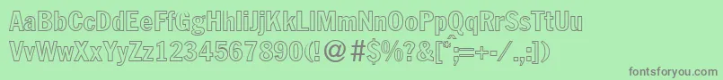 FranklinheadlinecondoutBoldDb Font – Gray Fonts on Green Background