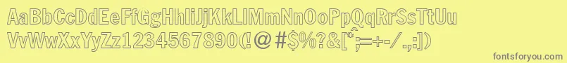 FranklinheadlinecondoutBoldDb Font – Gray Fonts on Yellow Background