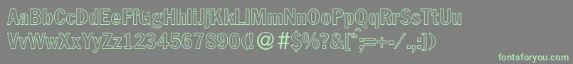 FranklinheadlinecondoutBoldDb Font – Green Fonts on Gray Background