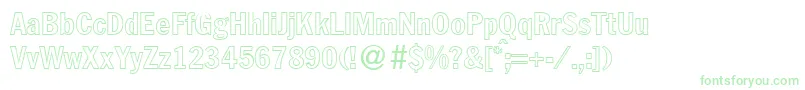 FranklinheadlinecondoutBoldDb Font – Green Fonts on White Background