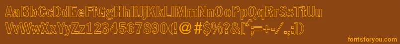 FranklinheadlinecondoutBoldDb Font – Orange Fonts on Brown Background