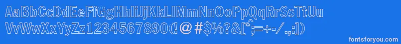 FranklinheadlinecondoutBoldDb Font – Pink Fonts on Blue Background