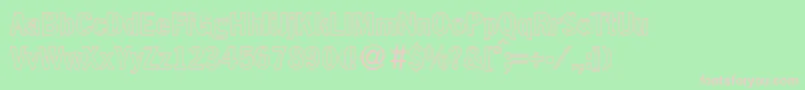 FranklinheadlinecondoutBoldDb Font – Pink Fonts on Green Background