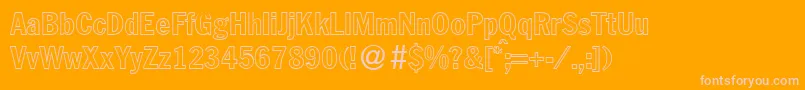 FranklinheadlinecondoutBoldDb Font – Pink Fonts on Orange Background