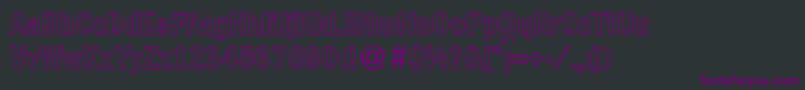 FranklinheadlinecondoutBoldDb Font – Purple Fonts on Black Background