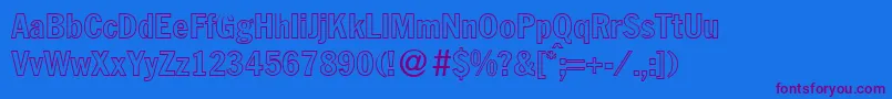 FranklinheadlinecondoutBoldDb Font – Purple Fonts on Blue Background