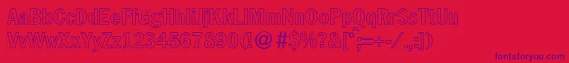 FranklinheadlinecondoutBoldDb Font – Purple Fonts on Red Background