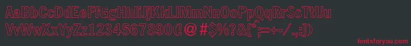 FranklinheadlinecondoutBoldDb Font – Red Fonts on Black Background