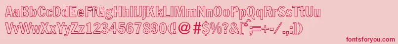 FranklinheadlinecondoutBoldDb Font – Red Fonts on Pink Background