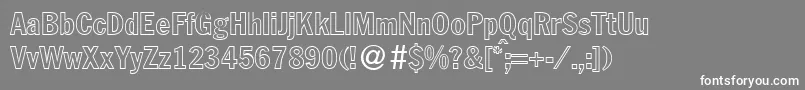 FranklinheadlinecondoutBoldDb Font – White Fonts on Gray Background