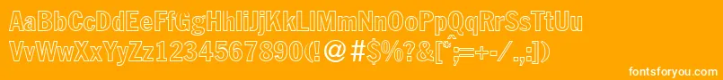 FranklinheadlinecondoutBoldDb Font – White Fonts on Orange Background