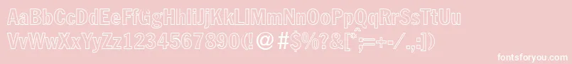 FranklinheadlinecondoutBoldDb Font – White Fonts on Pink Background